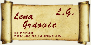 Lena Grdović vizit kartica